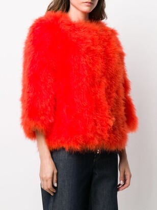 Yves Salomon 3/4 Sleeved Fur Jacket