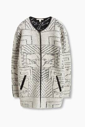 Esprit Knit Jacquard Coat