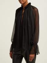 Thumbnail for your product : Nili Lotan Arizona Silk Chiffon Blouse - Womens - Black