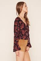 Thumbnail for your product : Forever 21 Paisley Lace-Up Top