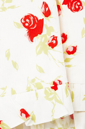 De La Vali Koko floral-print cotton-blend poplin mini dress