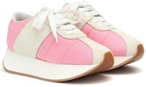 Thumbnail for your product : Marni Big Foot mesh and suede sneakers