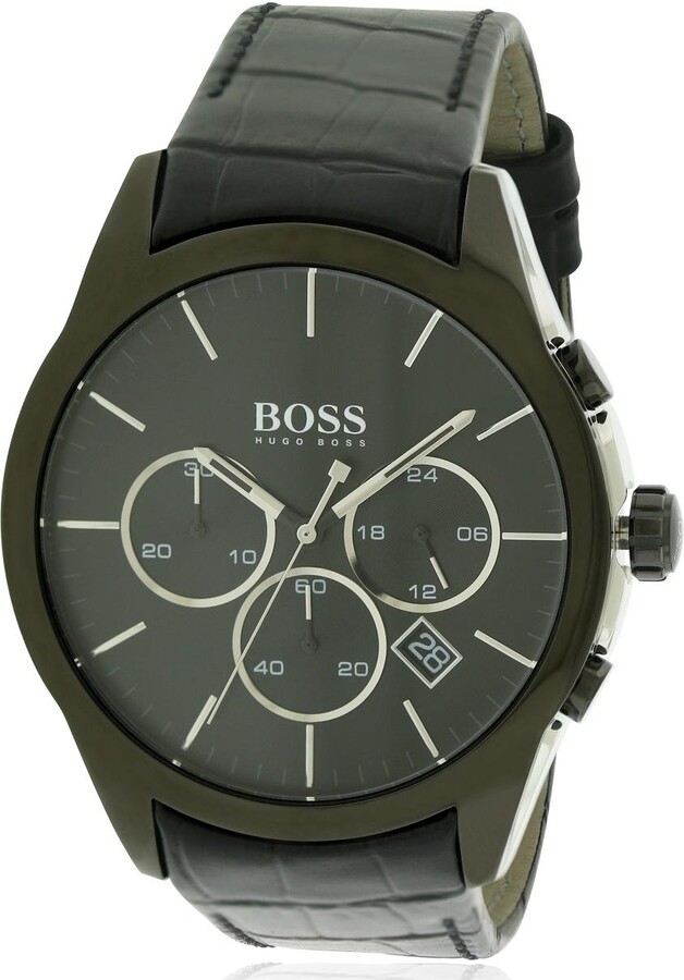 Leather Chronograph Mens Watch