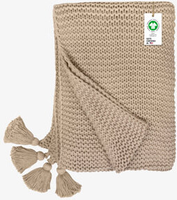 A1 Home Collections LLC Organic Cotton Chunky Knit Throw Blanket
