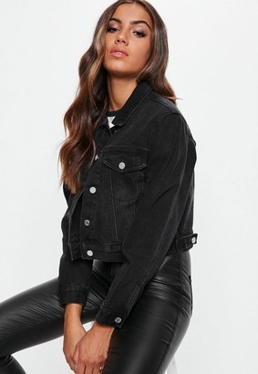 petite stretch denim jacket