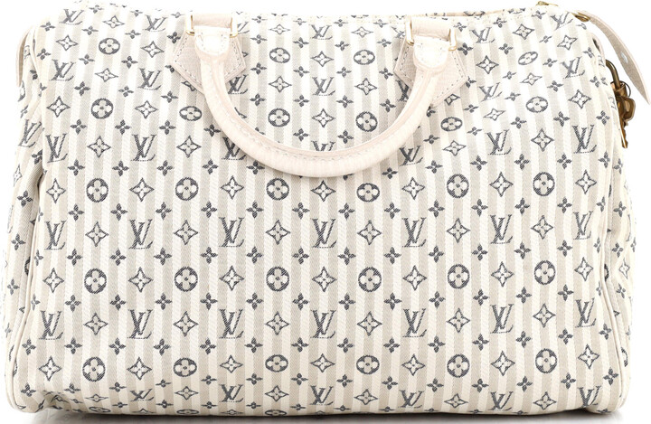 Louis Vuitton Fusain Monogram Canvas Mini Lin Speedy 30 Bag Louis Vuitton