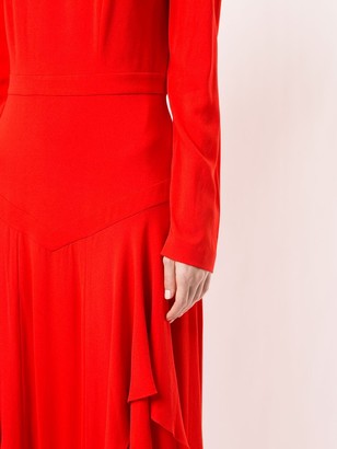 Stella McCartney Slit-Detail Ruffled Dress