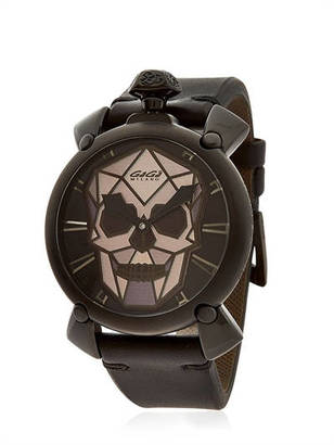 GaGa MILANO Bionic Skull Black Steel Watch