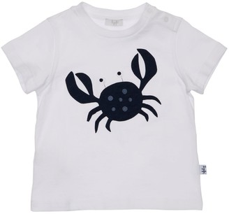 Il Gufo Crab Embroidered Cotton Jersey T-shirt
