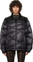 Black Quilted Down Jacket 
