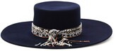 Thumbnail for your product : Maison Michel Lana Indian Embellish Detailed Canotier Hat