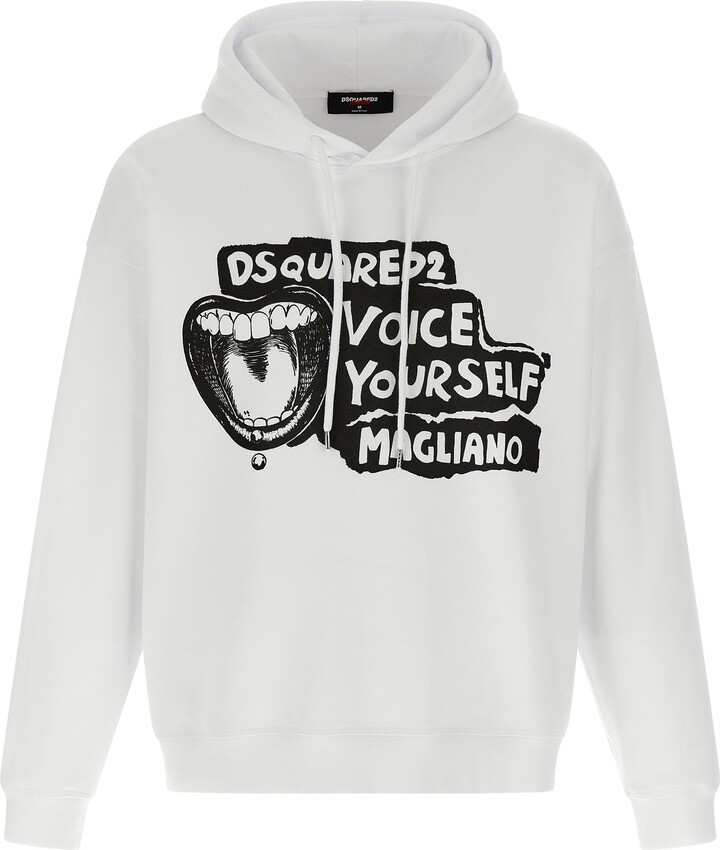 DSQUARED2 Magliano X Capsule Hoodie Sweatshirt White/Black