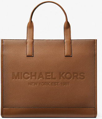 Michael Kors Cooper Logo Embossed Faux Pebbled Leather Tote Bag - ShopStyle