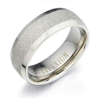 Gemini Custom Groom or Bride Plain Titanium Wedding Anniversary Ring width 8mm Size 12.25 Valentine's Day Gift