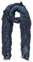 Thumbnail for your product : Maison Scotch Leopard Print Fringed Scarf