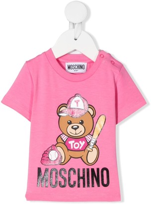 MOSCHINO BAMBINO logo print T-shirt