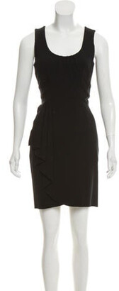 Valentino A-line Sleeveless Dress Black