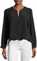 Thumbnail for your product : Joie Carita Pin-Dot Silk Shirt, Black
