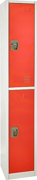 AdirOffice 72'' 2-Tier Red Storage Locker (629-202-RED)