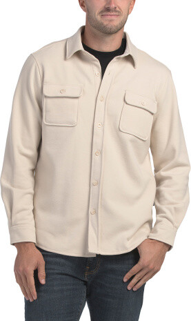 TJMAXX Hayden Moleskin Overshirt For Men, Spandex/Polyester/Rayon