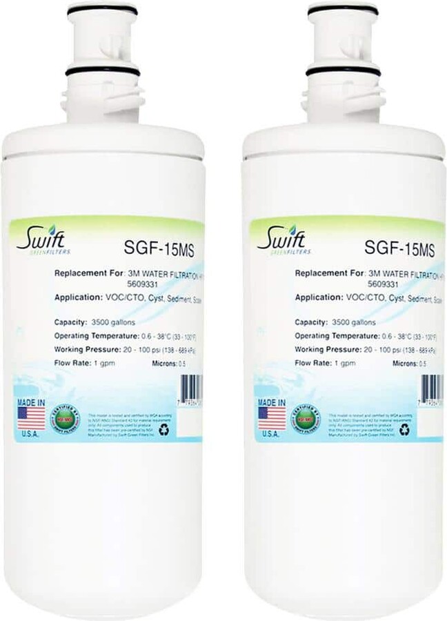 Swift Green Filters SGF-15MS Replacement Commercial Water Filter Cartridge for HF15-MS, 5609331, (2 Pack)