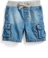 Thumbnail for your product : Tucker + Tate Ribbed Waistband Denim Cargo Shorts (Baby Boys)