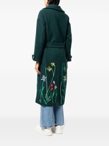 Thumbnail for your product : Mira Mikati Floral-Embroidery Virgin Wool Blend Coat