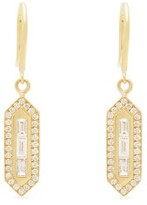 Thumbnail for your product : Azlee Triple Baguette Diamond And Gold Drop Earrings - Gold
