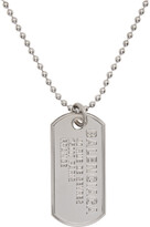 Thumbnail for your product : Balenciaga Silver Punk Tag Necklace