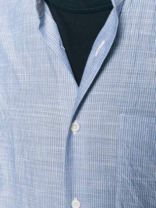 Mauro Grifoni striped mandarin collar shirt