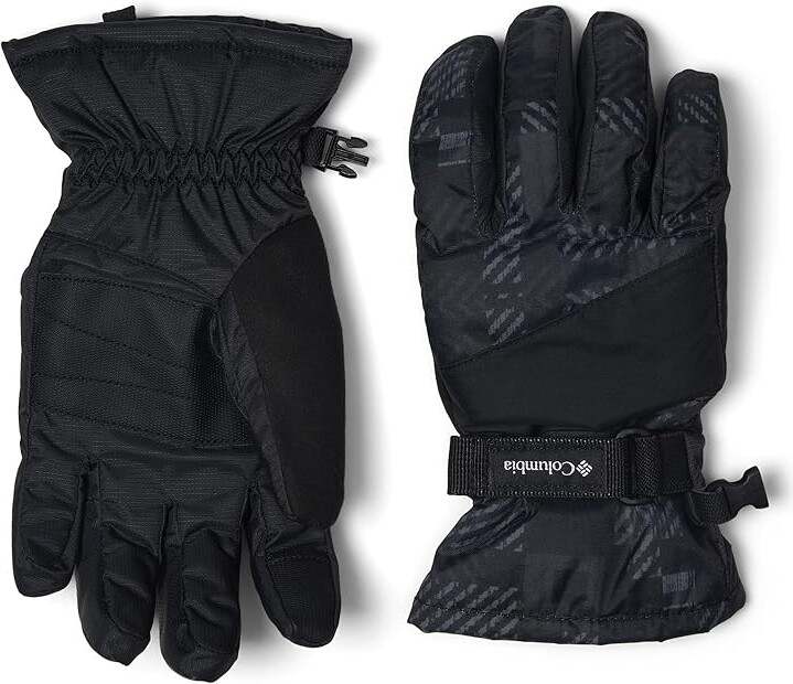 Columbia Kids Coretm III Printed Gloves (Little Kid/Big Kid) Extreme Cold Weather Gloves Black Warp Plaid/Black : XS, Nylon/Polyester