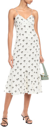 Victoria Beckham Floral-print Twill Midi Slip Dress