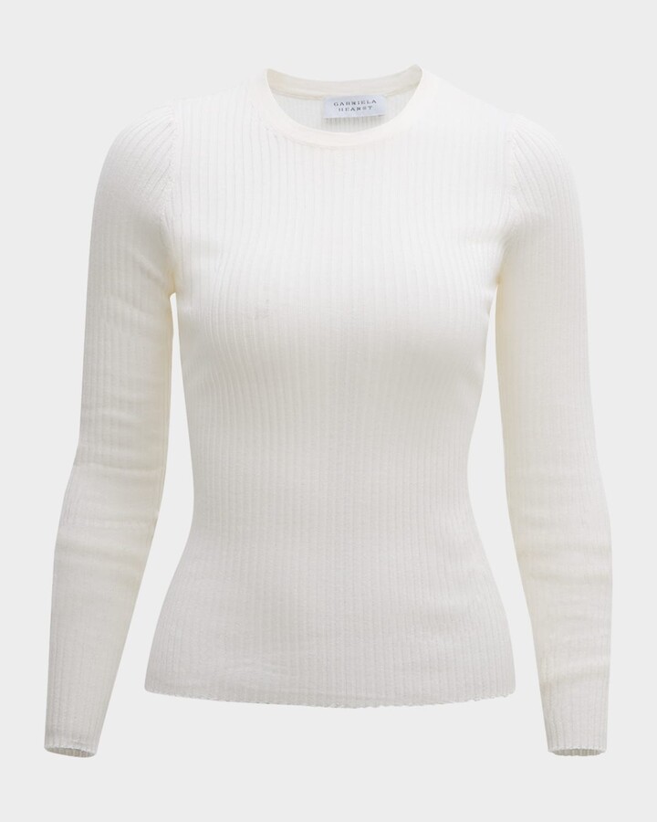 Gabriela Hearst Browning Cashmere Ribbed Top