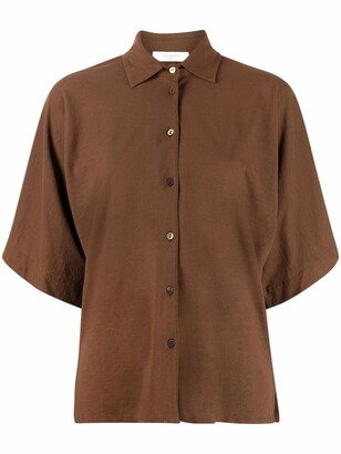 Zanone Button-Up Draped Shirt