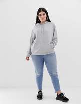 Thumbnail for your product : ASOS Curve DESIGN Curve ultimate hoodie in grey marl