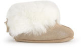 Thumbnail for your product : Tartine et Chocolat Glittery leather slippers with a faux fur lining