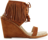 Thumbnail for your product : Paul Andrew Fringed Suede Sandals