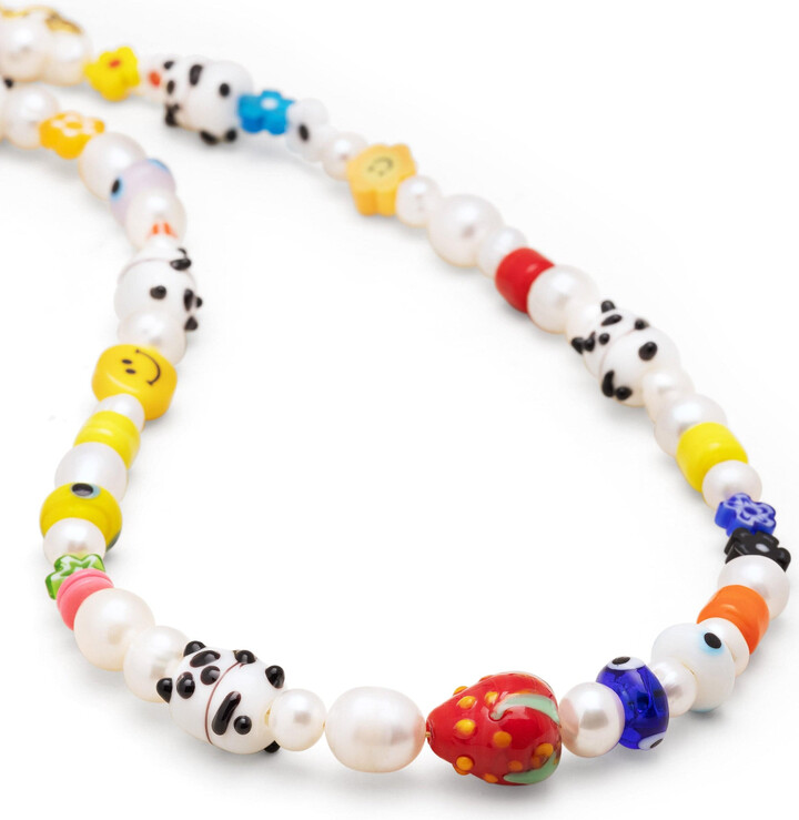 Nialaya Panda Assorted Bead Pearl Necklace