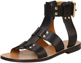 Thumbnail for your product : Chloé Flat Studded Leather Sandal, Black
