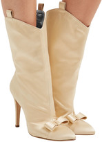 Thumbnail for your product : Alessandra Rich Bow-embellished Satin Ankle Boots