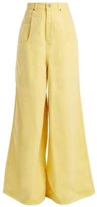 Martine Rose Wide Leg Jeans - Womens - Light Yellow