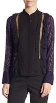 Thumbnail for your product : 3.1 Phillip Lim Long Sleeve Lace Fil Coupe Top
