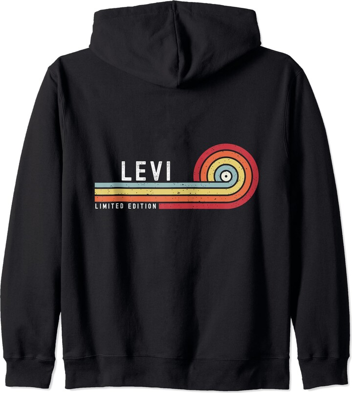 Team Levi Nickname Personal First Name Gifts I Love Levi Personalized Retro Sunset First Name Zip Hoodie