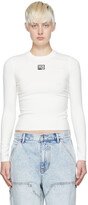 Thumbnail for your product : alexanderwang.t White Viscose Long Sleeve T-Shirt