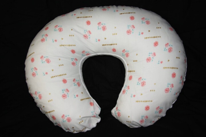 Nursing Pillow Cover - Rose Milk With Minky Underside