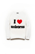 Thumbnail for your product : Forever 21 girls Love Unicorns Varsity Sweater (Kids)