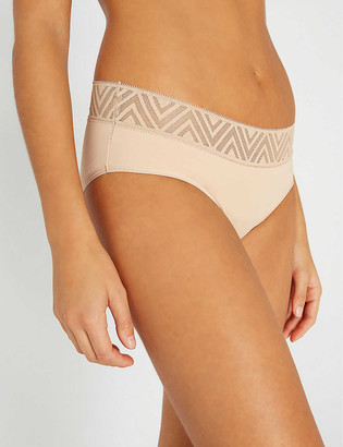 THINX Hiphugger lace and stretch-organic cotton period briefs