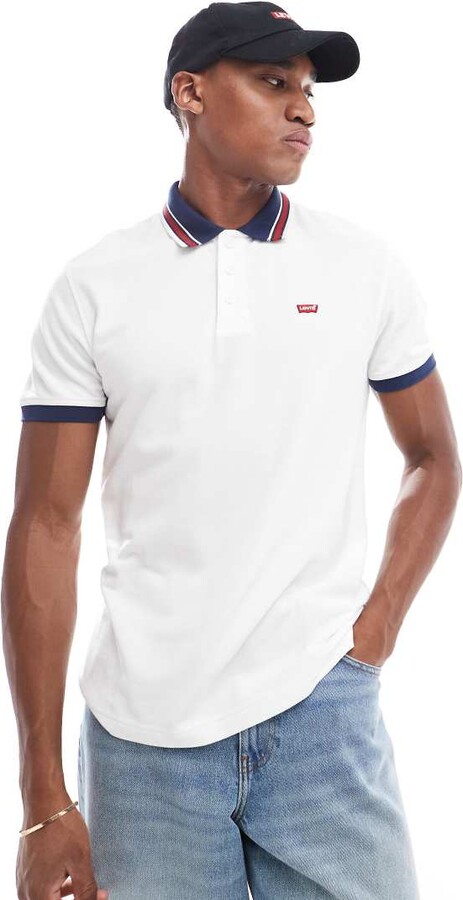 Levi's logo union vertical stripe rugby polo in navy ShopStyle