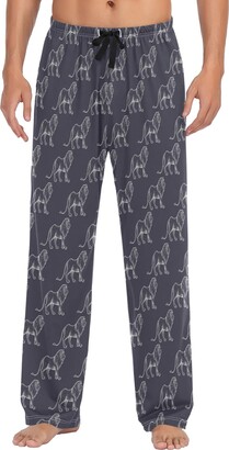 ZZXXB Walking Lion Pajama Pants for Men Comfort Sleep Lounge