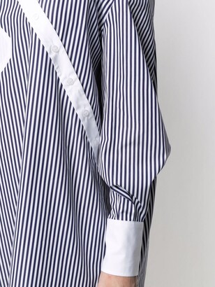 Coperni Asymmetric Striped Shirtdress